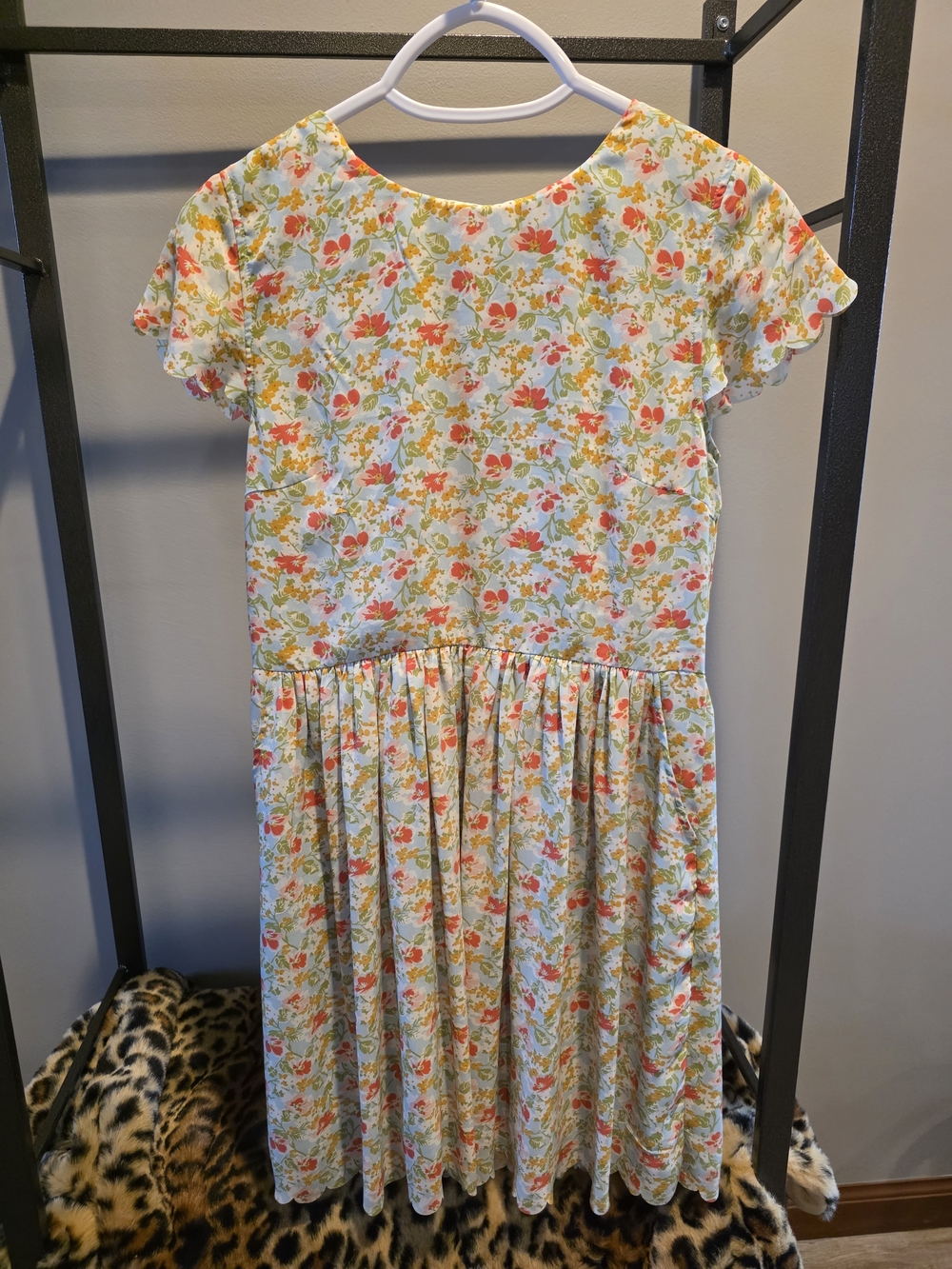 Matilda Jane Mint Dress with Coral, and Yellow Floral Print